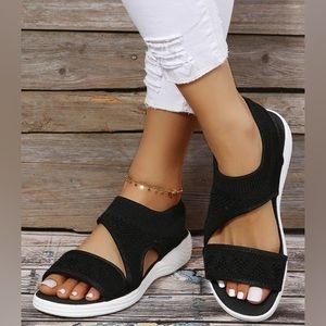 RXFSP - Black Angular Sandal - size 6.5 - new